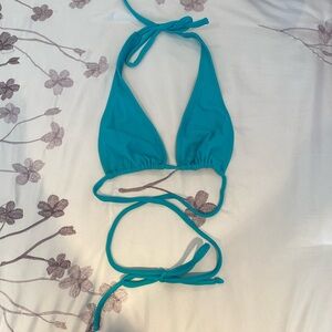 Teal Aqua Pakaloha Triangle Top Versatile, Multi-style, Multi-way, Size small